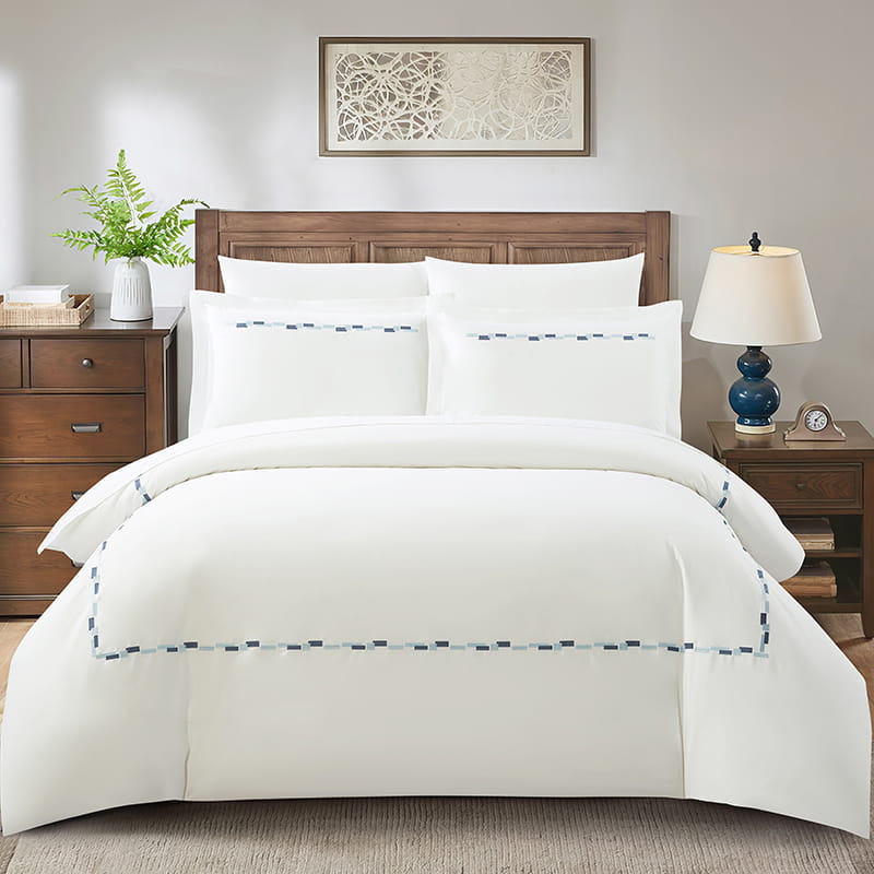 Embroidered Cotton Duvet Cover Set